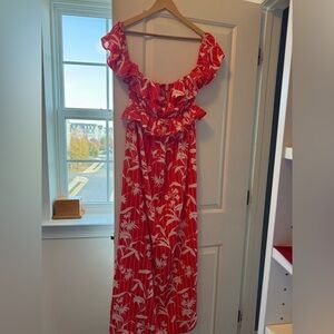 ASOS Red and White Floral Dress